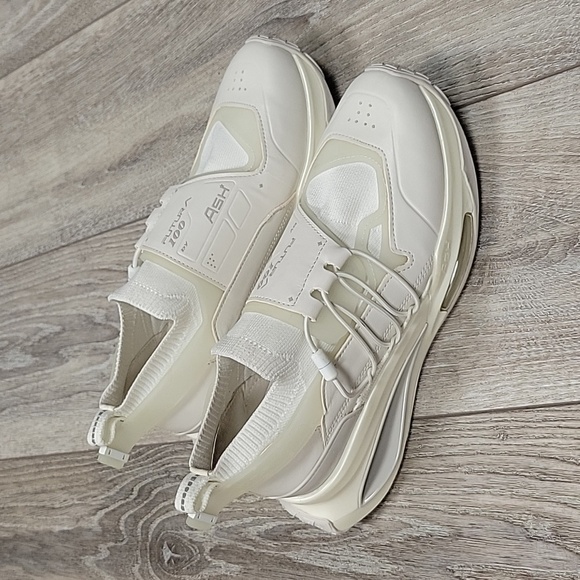ASH FUTURA 100 Eco Trainers Size 38 (US 8) in Recycled White Knit NEW - Picture 1 of 10